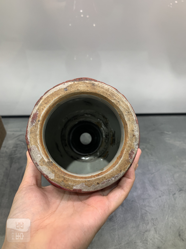 清晚期钧红釉葫芦形庙顶 - 图6